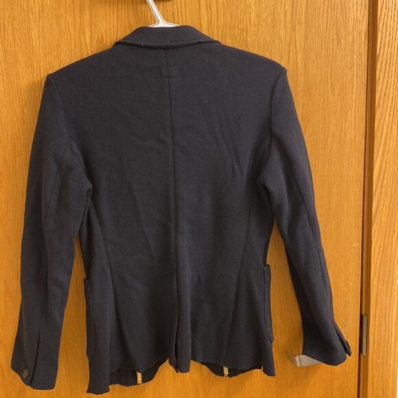 Rag and Bone Bromley Merino Wool Blazer Women’s Medium Navy Blue Knit Jacket - Picture 6 of 11